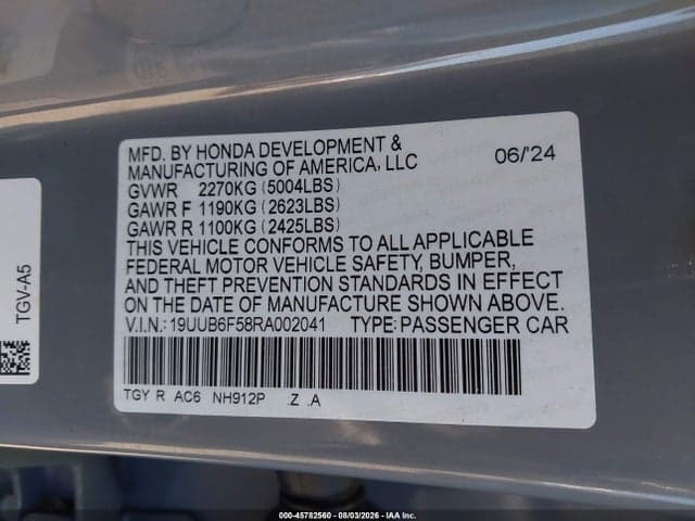 2024 ACURA TLX A-SPEC PACKAGE 9