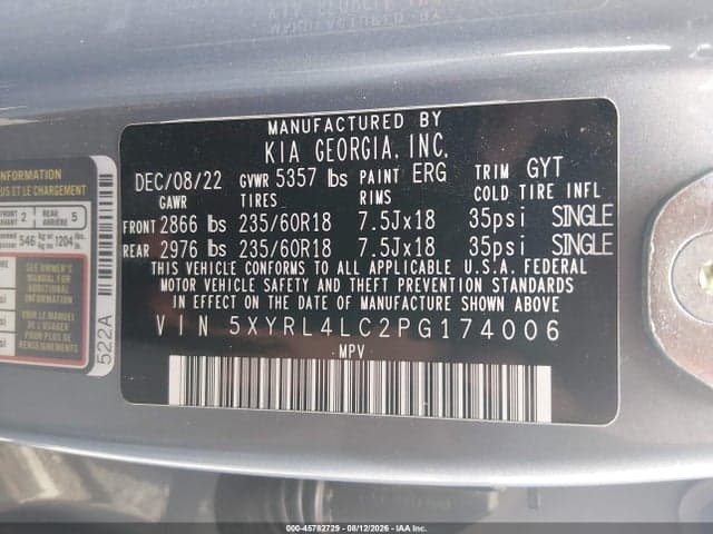 2023 KIA SORENTO S 9
