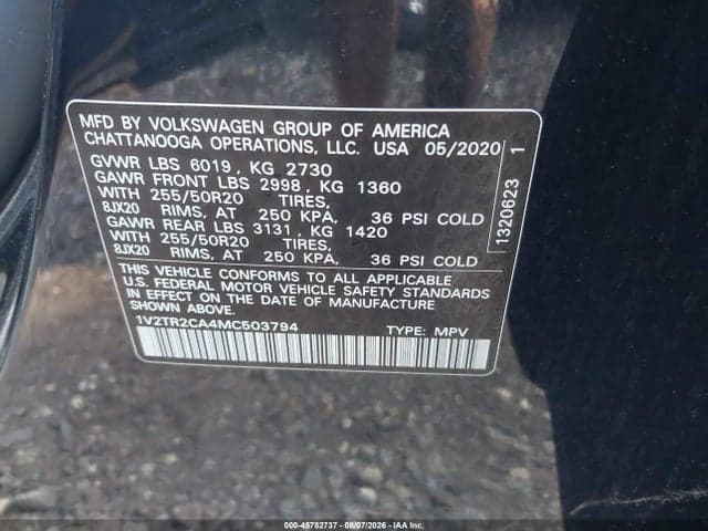 2021 VOLKSWAGEN ATLAS 3.6L V6 SEL PREMIUM 9
