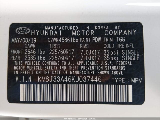 2019 HYUNDAI TUCSON VALUE 9