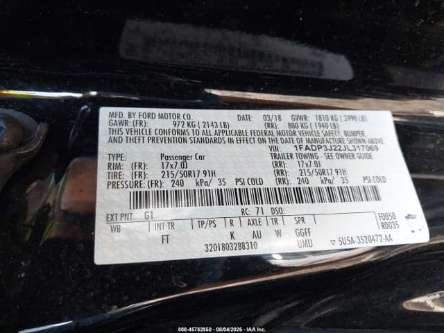 2018 FORD FOCUS TITANIUM 9