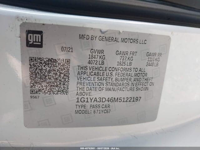 2021 CHEVROLET CORVETTE STINGRAY RWD 1LT 9