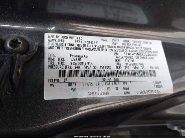 2018 FORD FOCUS SEL 9