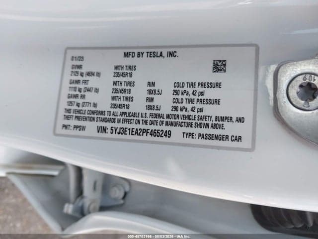 2023 TESLA MODEL 3 REAR-WHEEL DRIVE 9