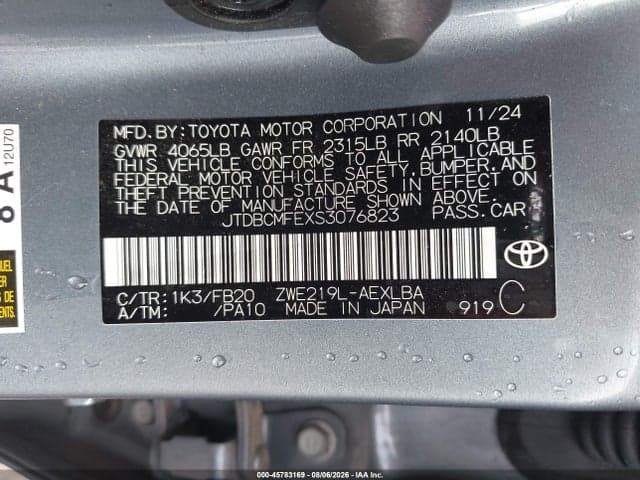 2025 TOYOTA COROLLA HYBRID LE 9