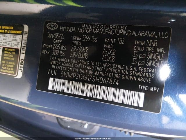 2025 HYUNDAI SANTA FE HYBRID SEL 9