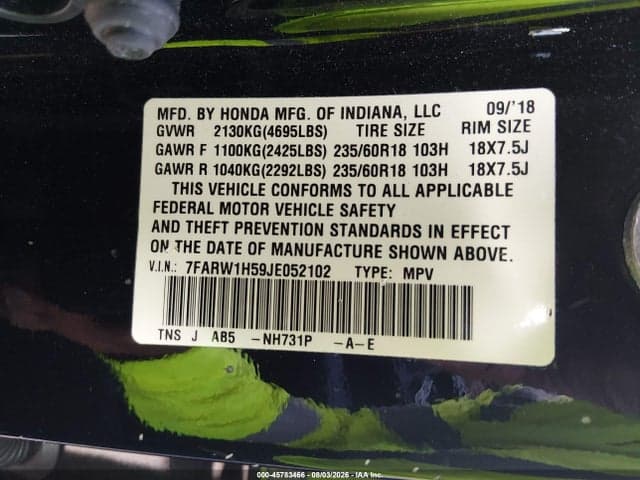 2018 HONDA CR-V EX 9