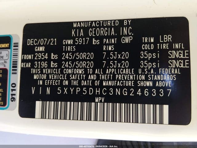 2022 KIA TELLURIDE SX 9