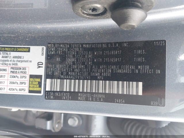 2026 TOYOTA COROLLA CROSS L 9