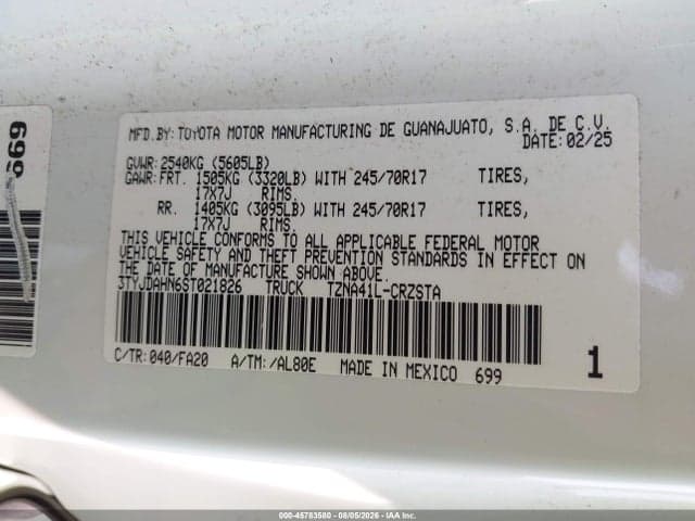 2025 TOYOTA TACOMA SR 9