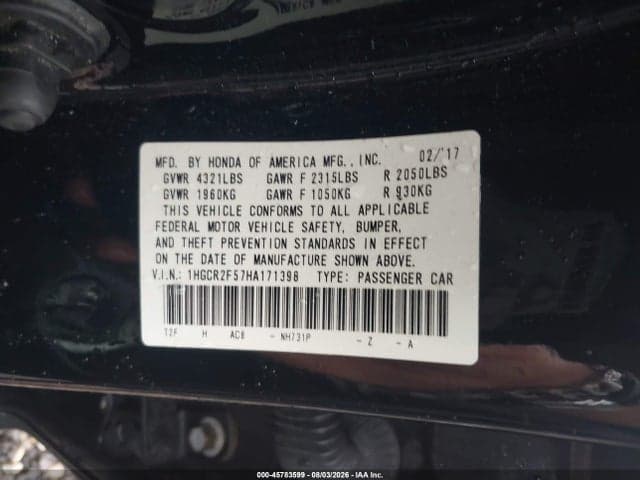 2017 HONDA ACCORD SPORT 9