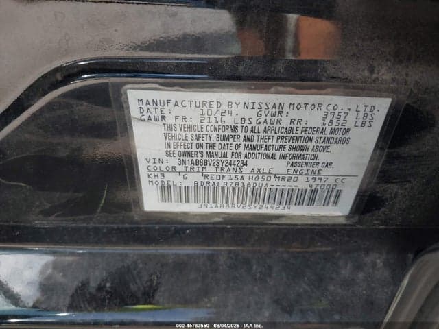 2025 NISSAN SENTRA S 9