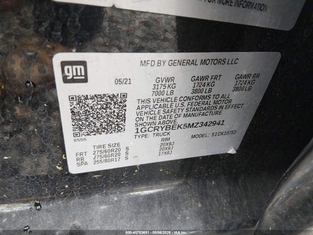 2021 CHEVROLET SILVERADO 1500 4WD STANDARD BED CUSTOM 9