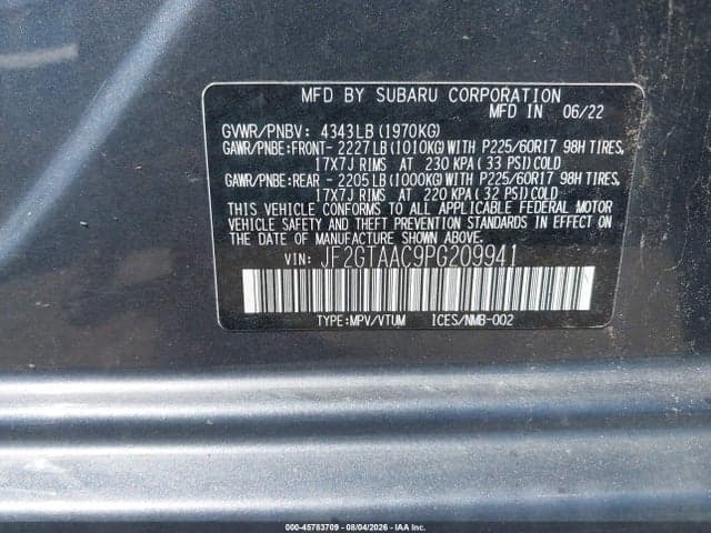 2023 SUBARU CROSSTREK 9