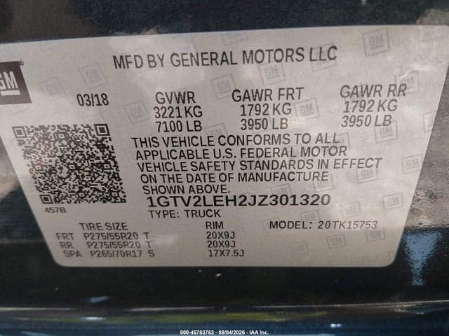 2018 GMC SIERRA 1500 9