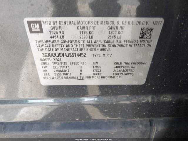 2018 CHEVROLET EQUINOX LT 9