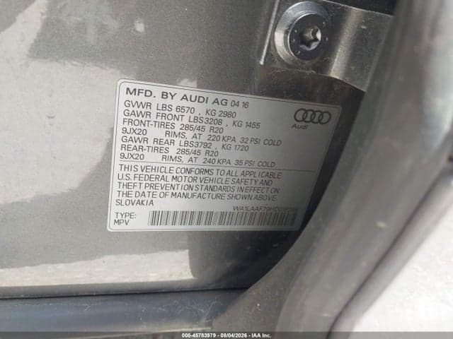 2017 AUDI Q7 3.0T PREMIUM 9