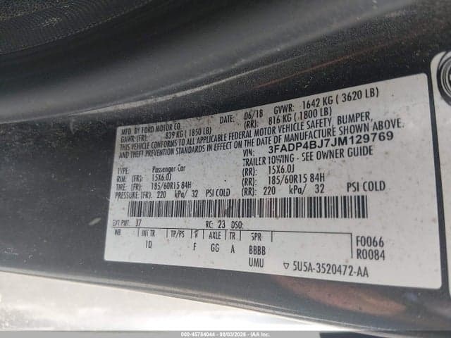 2018 FORD FIESTA SE 9