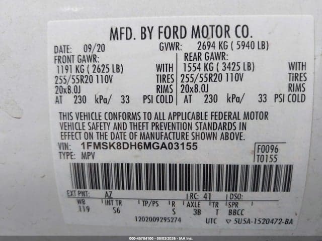 2021 FORD EXPLORER XLT 9