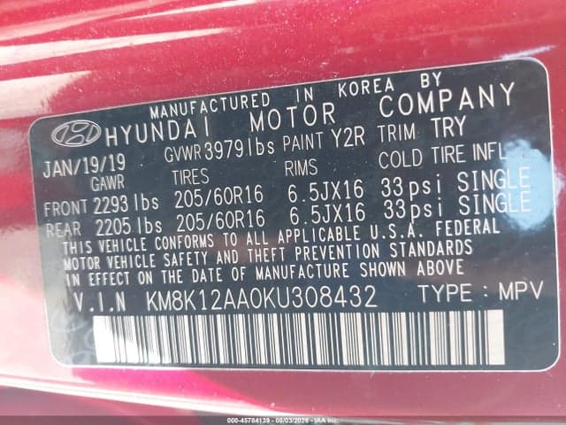 2019 HYUNDAI KONA SE 9