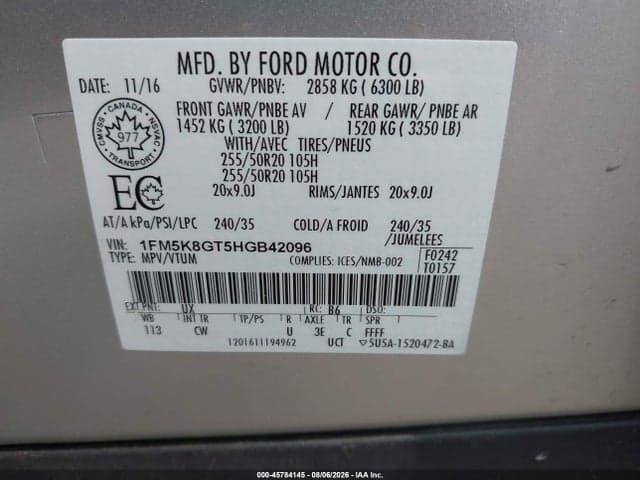 2017 FORD EXPLORER SPORT 9
