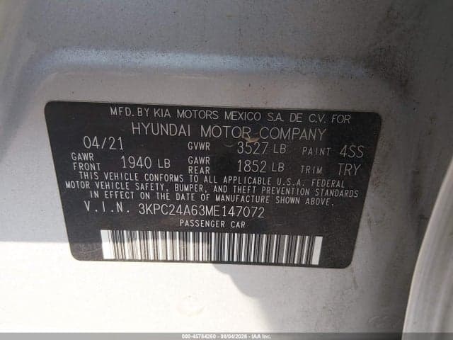 2021 HYUNDAI ACCENT SEL 9