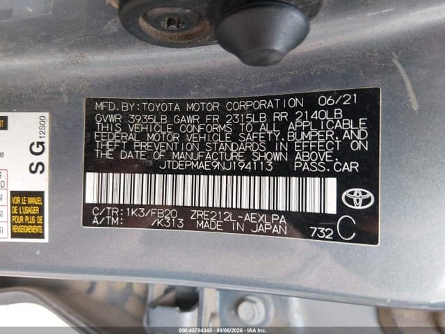 2022 TOYOTA COROLLA LE 9
