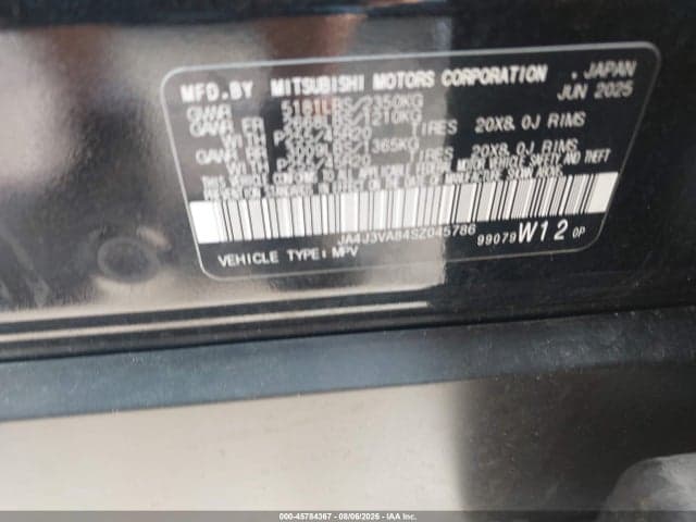 2025 MITSUBISHI OUTLANDER SE 2.5 2WD 9