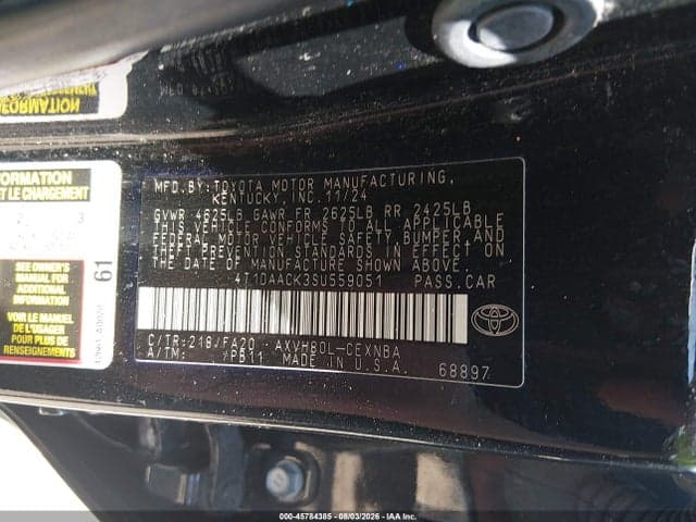 2025 TOYOTA CAMRY XSE/XLE/LE/SE 9