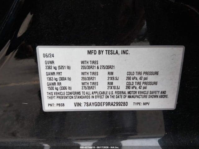 2024 TESLA MODEL Y PERFORMANCE DUAL MOTOR ALL-WHEEL DRIVE 9