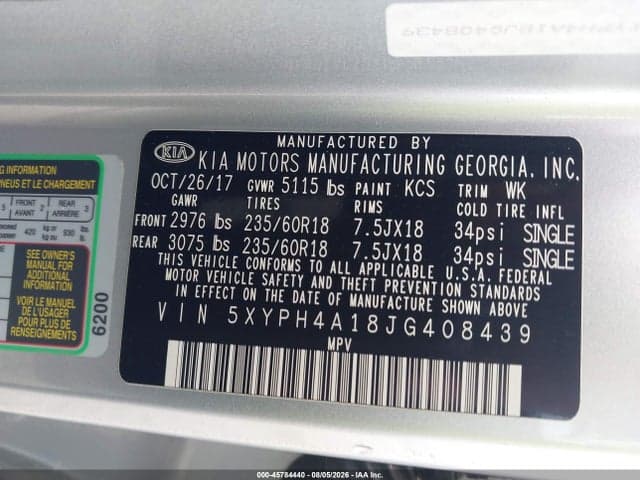 2018 KIA SORENTO EX 9
