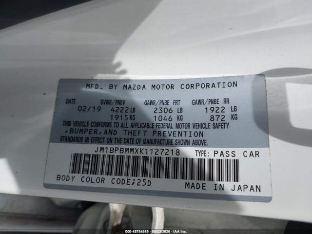 2019 MAZDA MAZDA3 PREFERRED PACKAGE 9