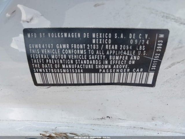 2025 VOLKSWAGEN JETTA 1.5T S 9