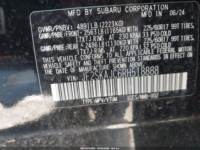 2024 SUBARU FORESTER WILDERNESS 9
