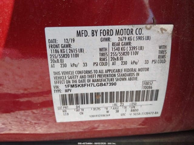 2020 FORD EXPLORER LIMITED 9
