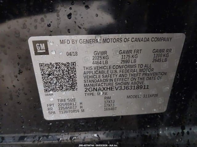 2018 CHEVROLET EQUINOX LS 9