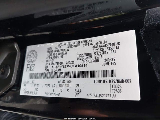 2018 FORD F-150 XLT 9