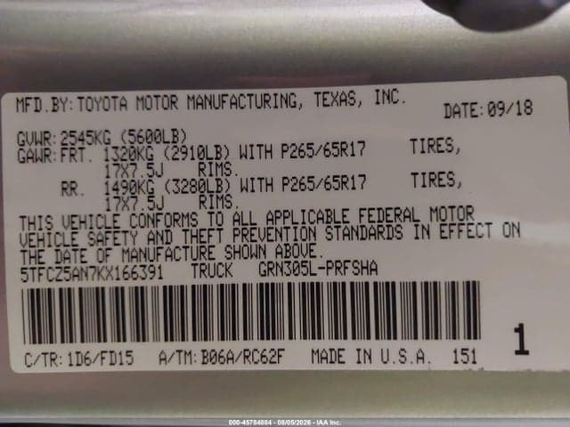 2019 TOYOTA TACOMA TRD SPORT 9