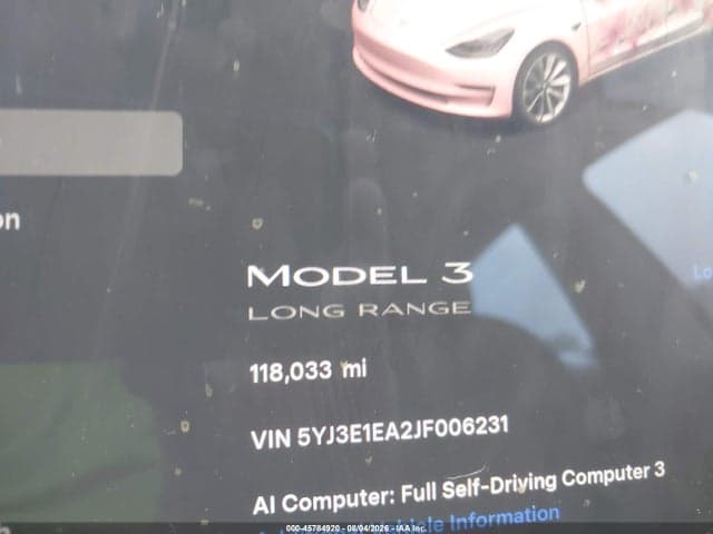 2018 TESLA MODEL 3 LONG RANGE/MID RANGE 14