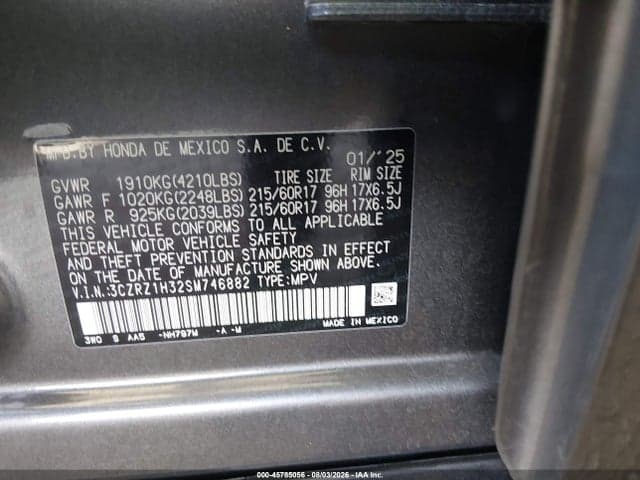 2025 HONDA HR-V 2WD LX 9