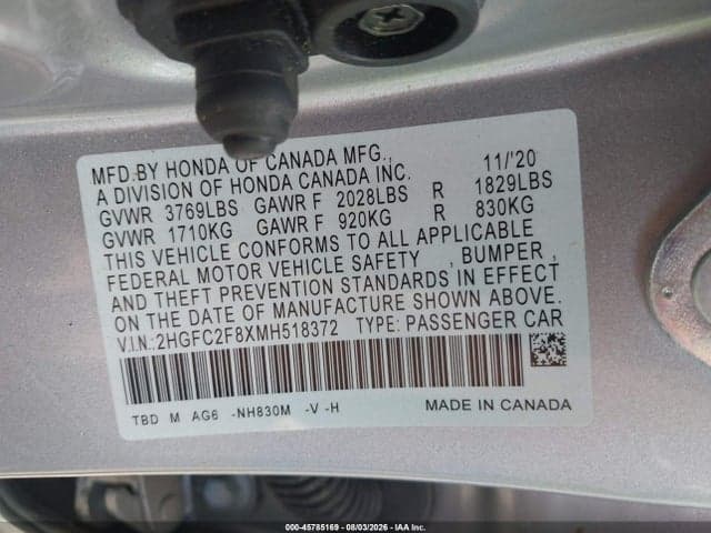 2021 HONDA CIVIC SPORT 9