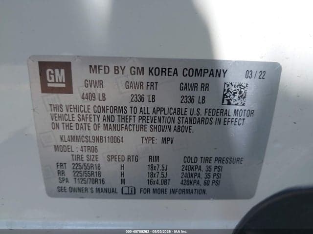 2022 BUICK ENCORE GX AWD PREFERRED 9