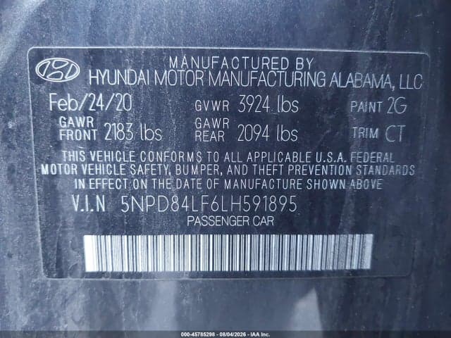 2020 HYUNDAI ELANTRA SEL 9