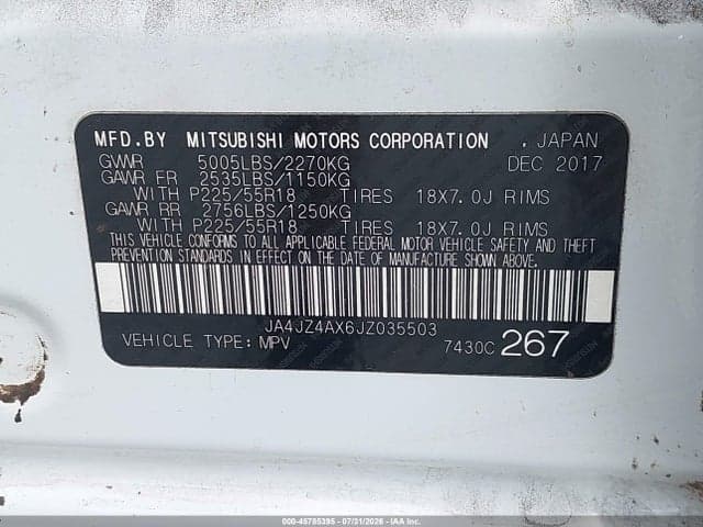 2018 MITSUBISHI OUTLANDER GT 9