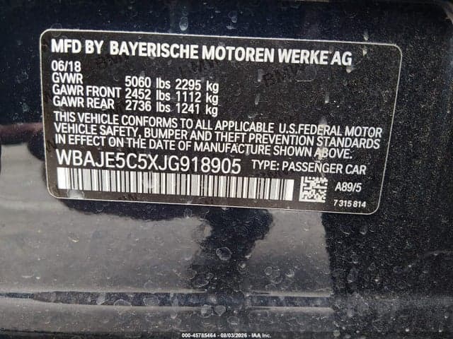 2018 BMW 540I 9