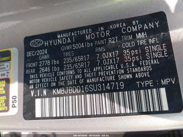 2025 HYUNDAI TUCSON HYBRID BLUE 7