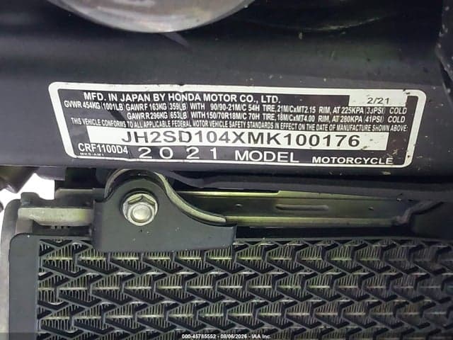 2021 HONDA CRF1100 D4 10