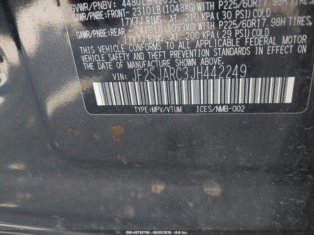 2018 SUBARU FORESTER 2.5I LIMITED 9