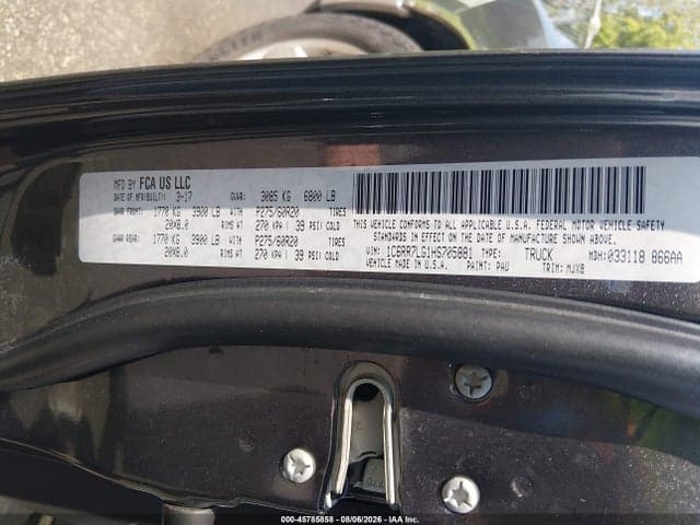 2017 RAM 1500 BIG HORN 4X4 5'7 BOX/LONE STAR 4X4 5'7 BOX/LONE STAR SILVER 4X4 5'7 BOX/SLT 4X4 5'7 BOX 9
