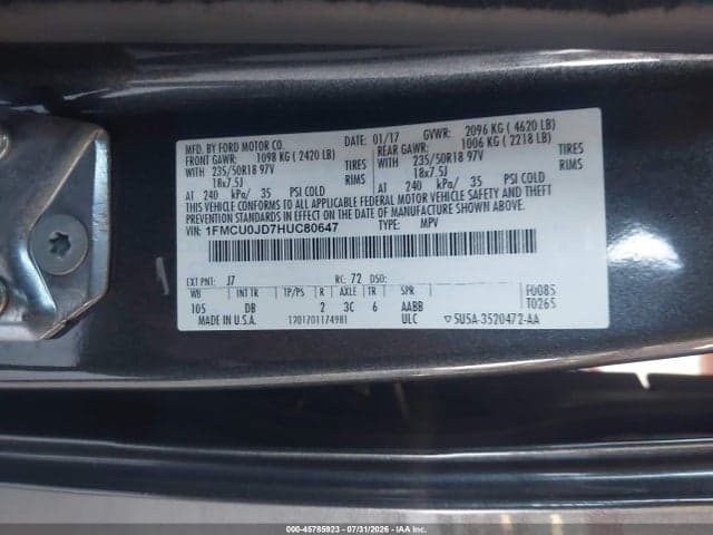 2017 FORD ESCAPE TITANIUM 9